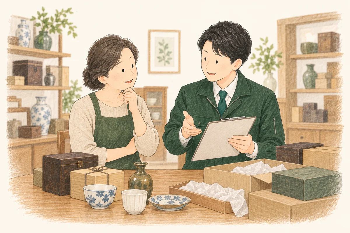 査定内容を説明する担当者